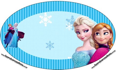 Placa Elipse Frozen Azul Fazendo A Nossa Festa