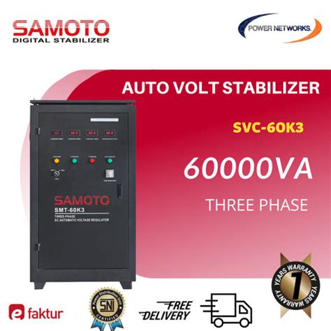 Jual SAMOTO STABILIZER 60KVA Three Phase 60K3 AUTO VOLTAGE REGULATOR