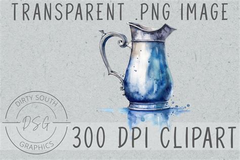 Watercolor Blue Pitcher Graphic by Dirty South Graphics · Creative Fabrica