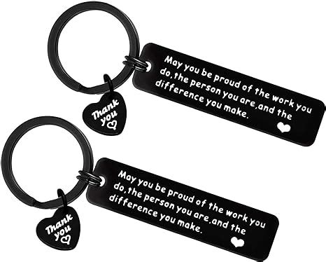 Thank You Gift Appreciation Keyring May You Be Proud Of The Work You Do