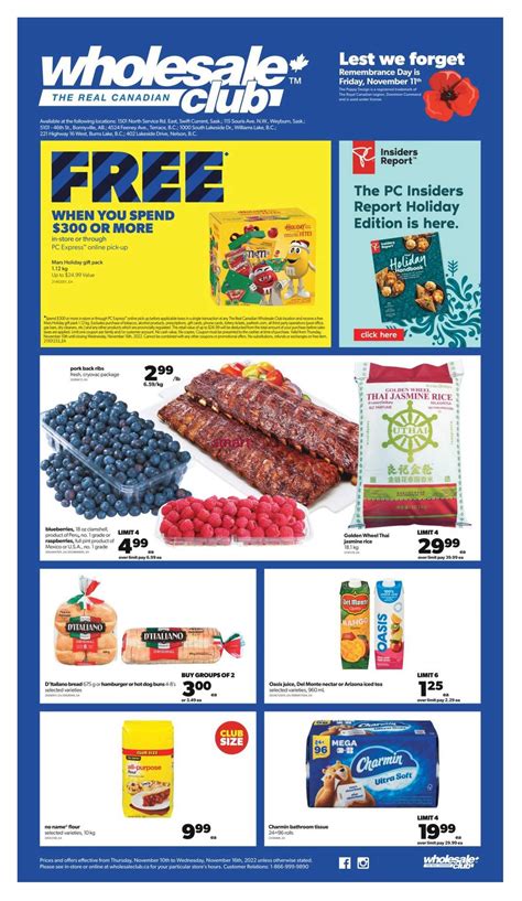 Real Canadian Wholesale Club Flyer November 10 To 16