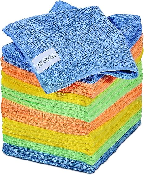 Masthome Chiffons De Nettoyage En Microfibre Lot De 24 Lingettes