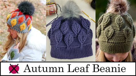 Autumn Leaf Beanie Free Crochet Pattern Tutorial Youtube