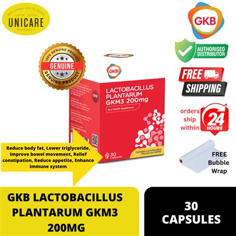 GKB LACTOBACILLUS PLANTARUM GKM3 200MG 30 CAPSULES Shopee Malaysia