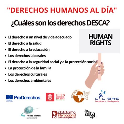 Derechos Humanos Al DÍa ¿cuáles Son Los Derechos Desca Diario En