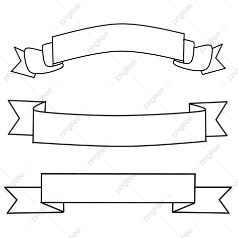 Free Download PNG Image, Transparet Banner Ribbon Png Free Download, Ribbon Drawing, Ribbon ...