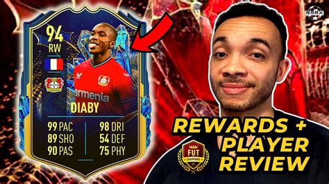 94 Tots Diaby Player Review Rank 2 Fut Champs Rewards Fifa 23