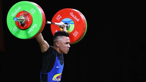 Luis Javier Mosquera Lozano of Colombia competes during the Men's 69kg ...