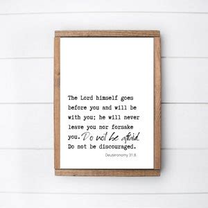 The Lord Himself Goes Before You Deuteronomy 31 8 Christian Decor