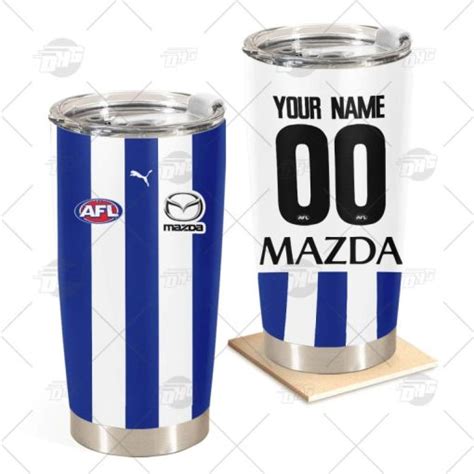 Afl North Melbourne Kangaroos Custom Name Number 2022 Home Guernsey Tumbler