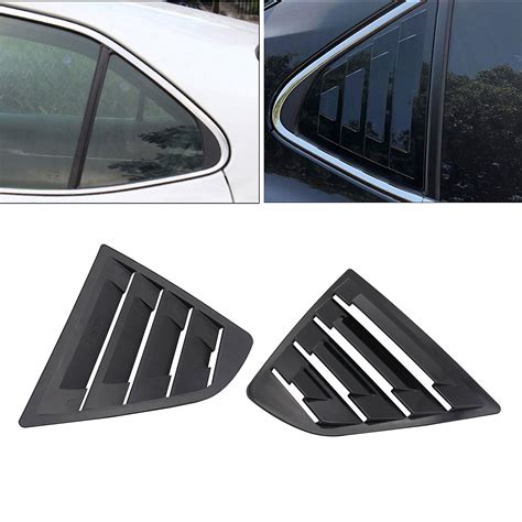 Pair Car Exterior Rear Side Window Shutters Louvers Covers For Camry