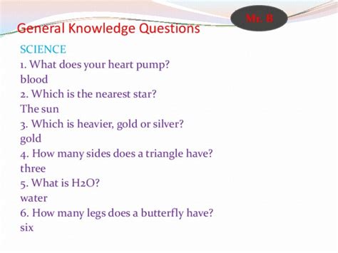 General Knowledge Questions