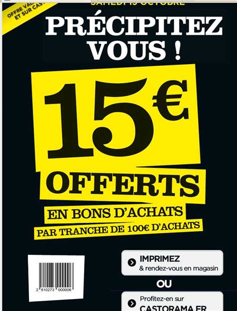 Castorama 15 Euros En Bon D Achats Offerts Par Tranche De 100 Les 12