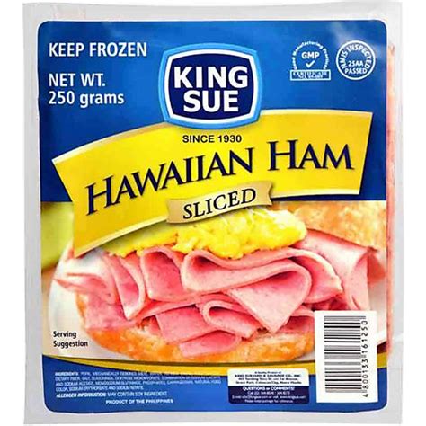 Kingsue Hawaiian Ham Sliced 250g Frozen Meats And Steaks Walter Mart