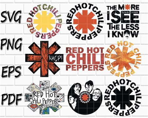 Red Hot Chili Peppers Svg Bundle 9 Designs Rock Band the - Etsy