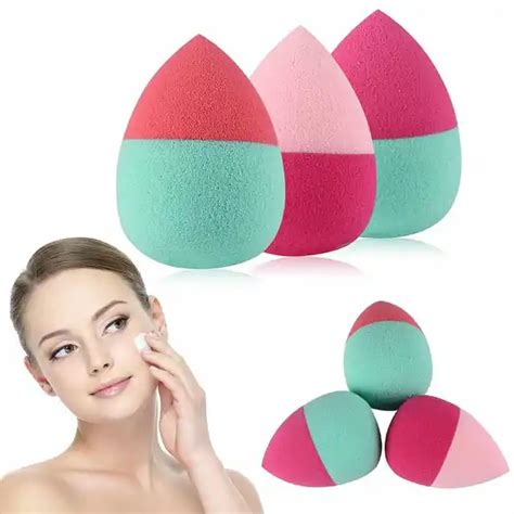 Elecool New 3pcspack Makeup Puff Sponge Waterdrop Shape Foundation Bb Cream Make Up Puffs Face