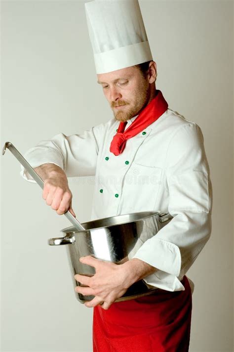 Chef Kok Op Het Werk Stock Foto Image Of Zaken Chef Heerlijk 765994