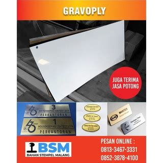 Jual Jual Gravoply Bahan Name Tag Silver Gold Putih Hitam 60x120 Tebal