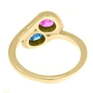 Custom Two-Stone Birthstone Ring In Yellow Gold - Gemologica, A Fine Online Jewelry Store