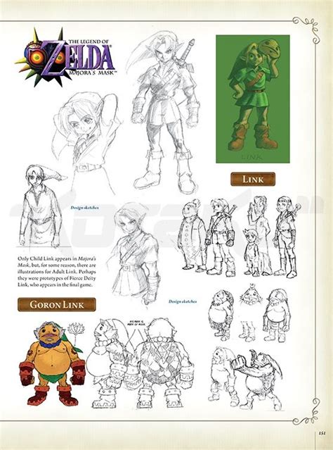 Rare Character Designs For Link From The Legend Of Zelda Majora S