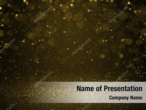 Sparkle Abstract Gold Glitter Powerpoint Template Sparkle Abstract