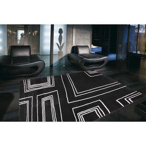 Tapis Moderne Noir Et Blanc Arizona X