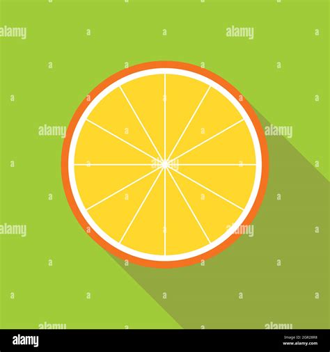 Orange Slice Icon Flat Style Stock Vector Image Art Alamy