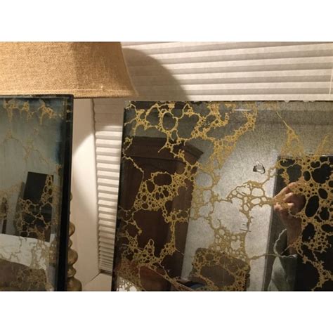 Vintage Gold Veined Mirror Panels Set Of 4 Chairish