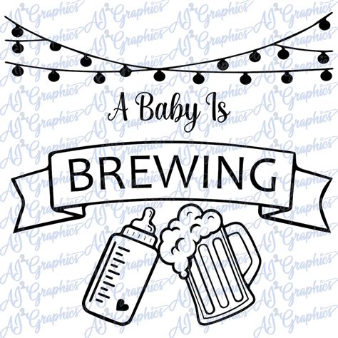 A Baby Is Brewing SVG Jpeg PNG Etsy