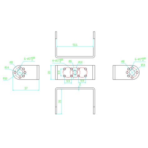 Servohalter Feetech FK UB 001 Botland Robotikgeschäft