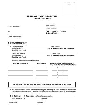 Fillable Online Mohavecourts Az For Clerks Use Fax Email Print Pdffiller