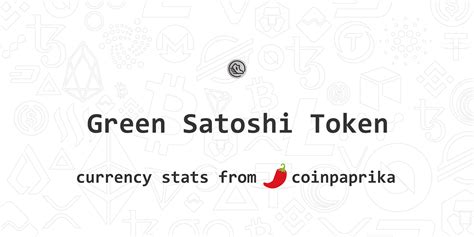 Green Satoshi Token Gst Price Live Chart Index Market Cap