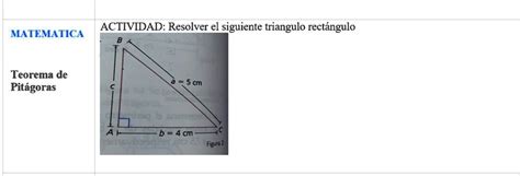 Solved Resolver El Siguiente Triangulo Rectángulo Ayúdenme Por Favor