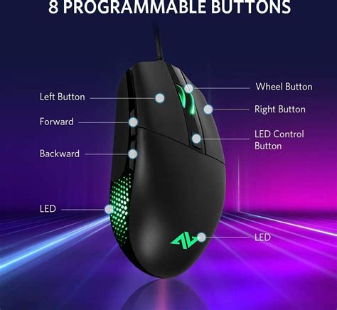 ABKONCORE A660 Gaming Mouse Wired 10000 DPI Computer Mice For Laptop