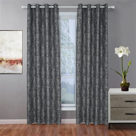 Curtain Window Living Room Jacquard Fabrics Luxury Semi Blackout ...