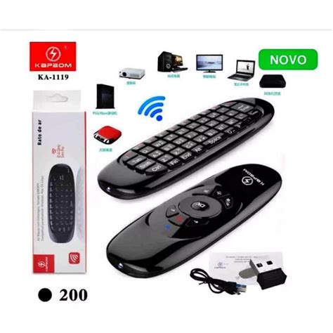 Controle Mini Teclado Air Mouse Wireless Sem Fio Android Shopee Brasil