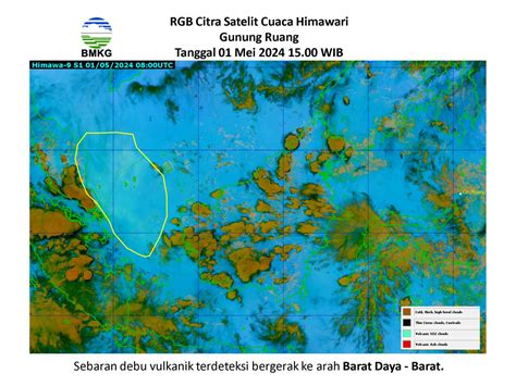 Sebaran Abu Vulkanik Erupsi Gunung Ruang Meluas Hingga Ke Sulteng