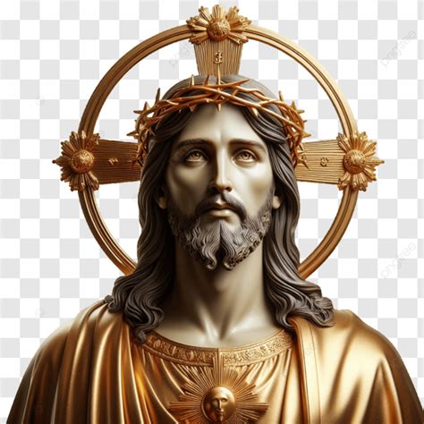 Jesus Statue Wearing Crown Of Thorns Symbolic Depiction His Suffering