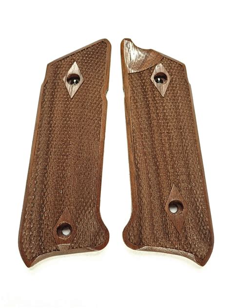 Walnut Double Diamond Ruger Mark Iv Grips Checkered Engraved Textured Ls Grips