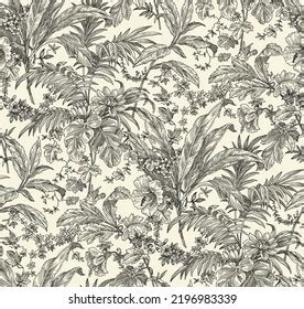 Allover Design Flower Bunch Pattern Repeat Stock Illustration