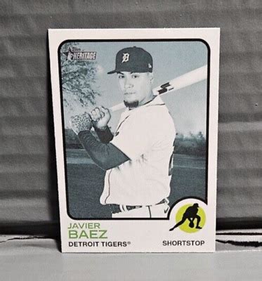 2022 Topps Heritage Javier Baez Black White SP 692 EBay