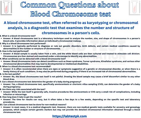 Blood Chromosome Analysis, Karyotyping| Lab Test Information