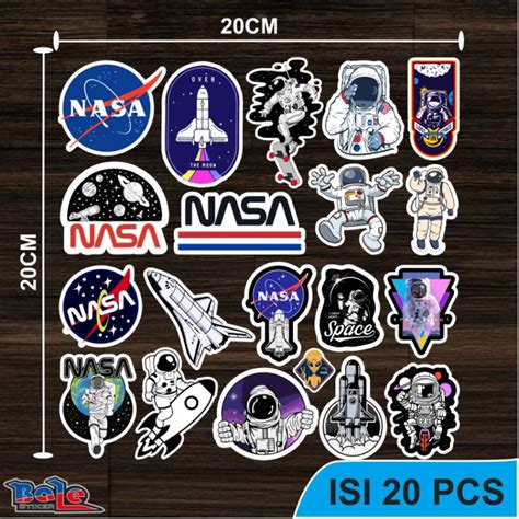 Jual Stiker Pack Nasa Isi 20 Pcs Sticker Estetik Aesthetic Keren Helm