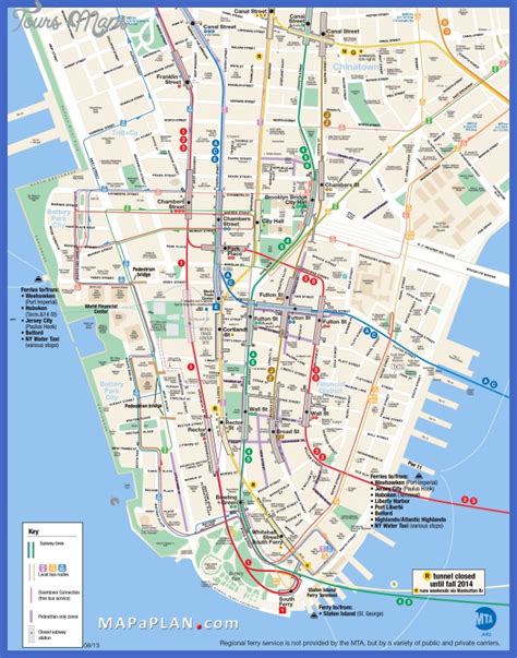 New York Map Tourist Attractions - ToursMaps.com