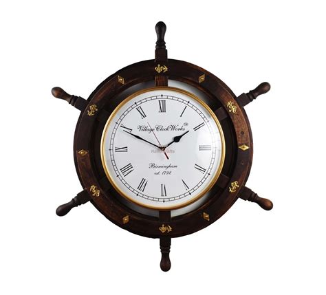 Nautical Handcrafted Premium Wall Decor Wooden Clock Etsy