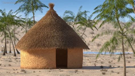 Traditional African Mud Hut Fur 3D Model $39 - .max - Free3D