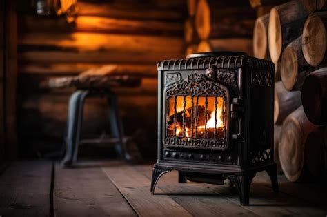 Premium Photo Vintage Sauna Stove With Glowing Coals In The Corner