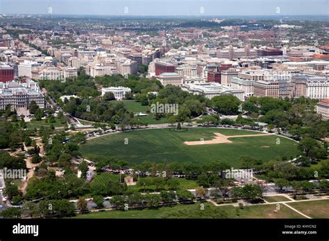 Aerial view of White House and the Ellipse Stock Photo - Alamy