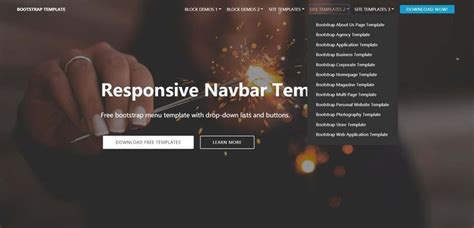 Best Bootstrap Navbar Template In Menu Template Personal