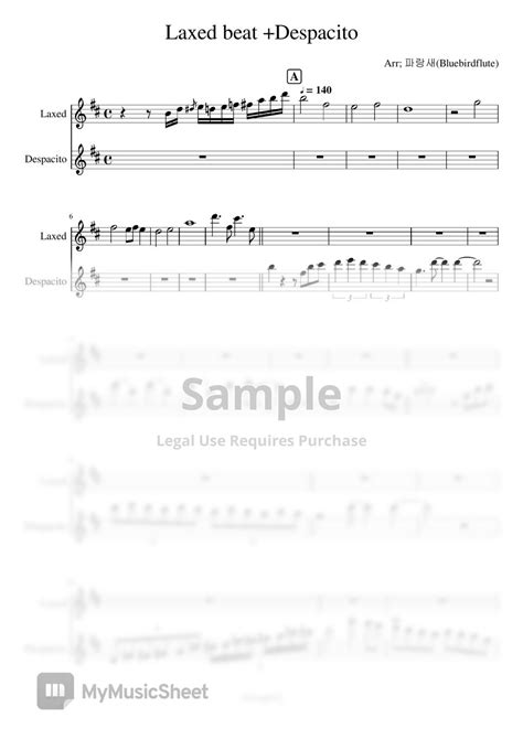 Luis Fonsi Despacito X Laxed Siren Beat Flute Duet Sheets By